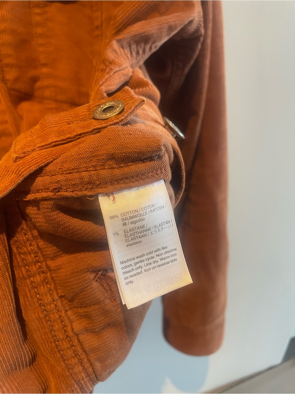 J. Crew Men's Corduroy Jacket in Rust Orange - Picture 5 of 5